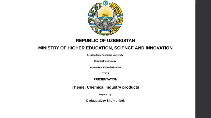 Chemical industry products 1