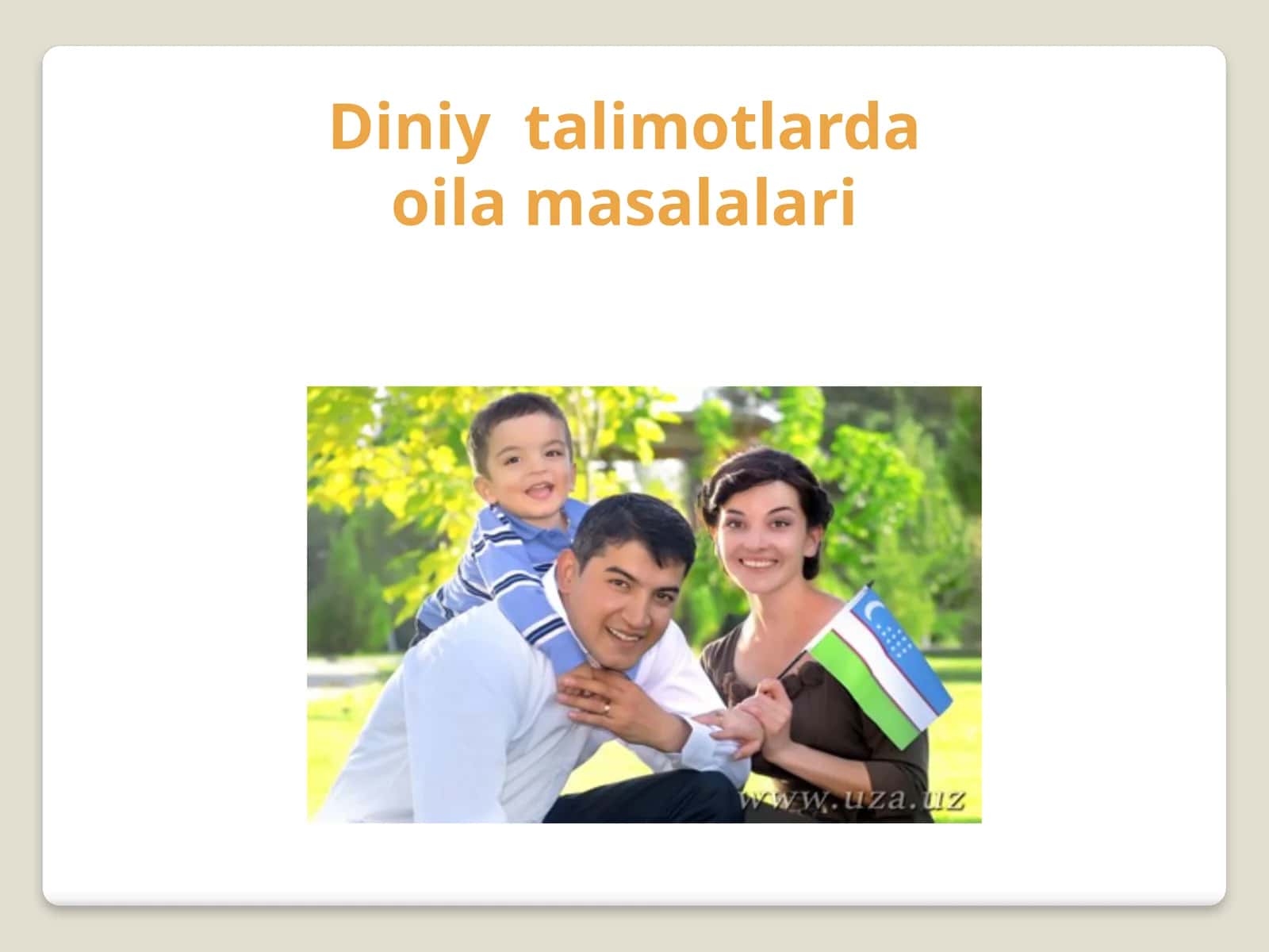 ISLOMDA OILANING MUQADDASLIGI 1