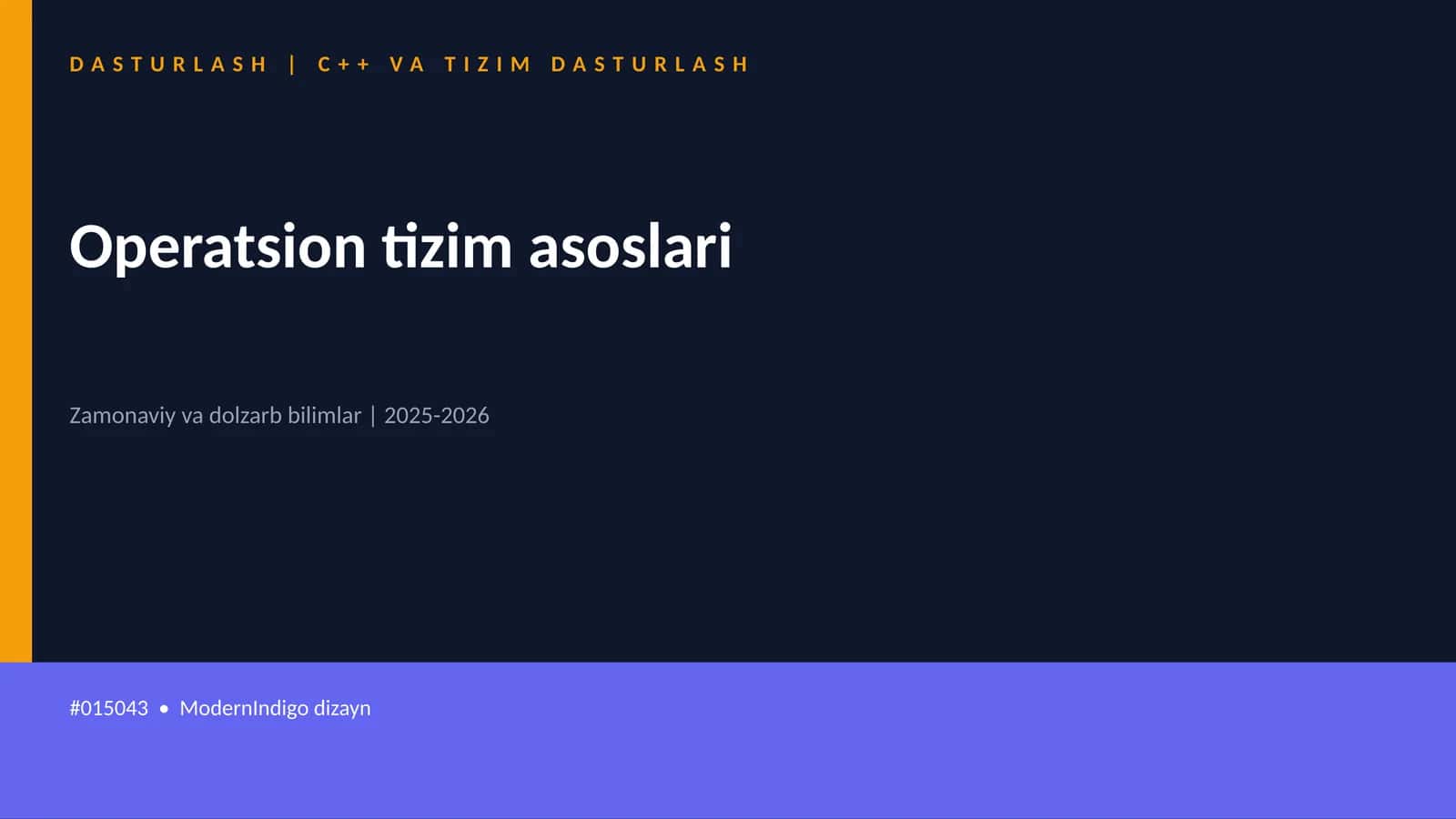 DASTURLASH | C++ VA TIZIM DASTURLASH 1