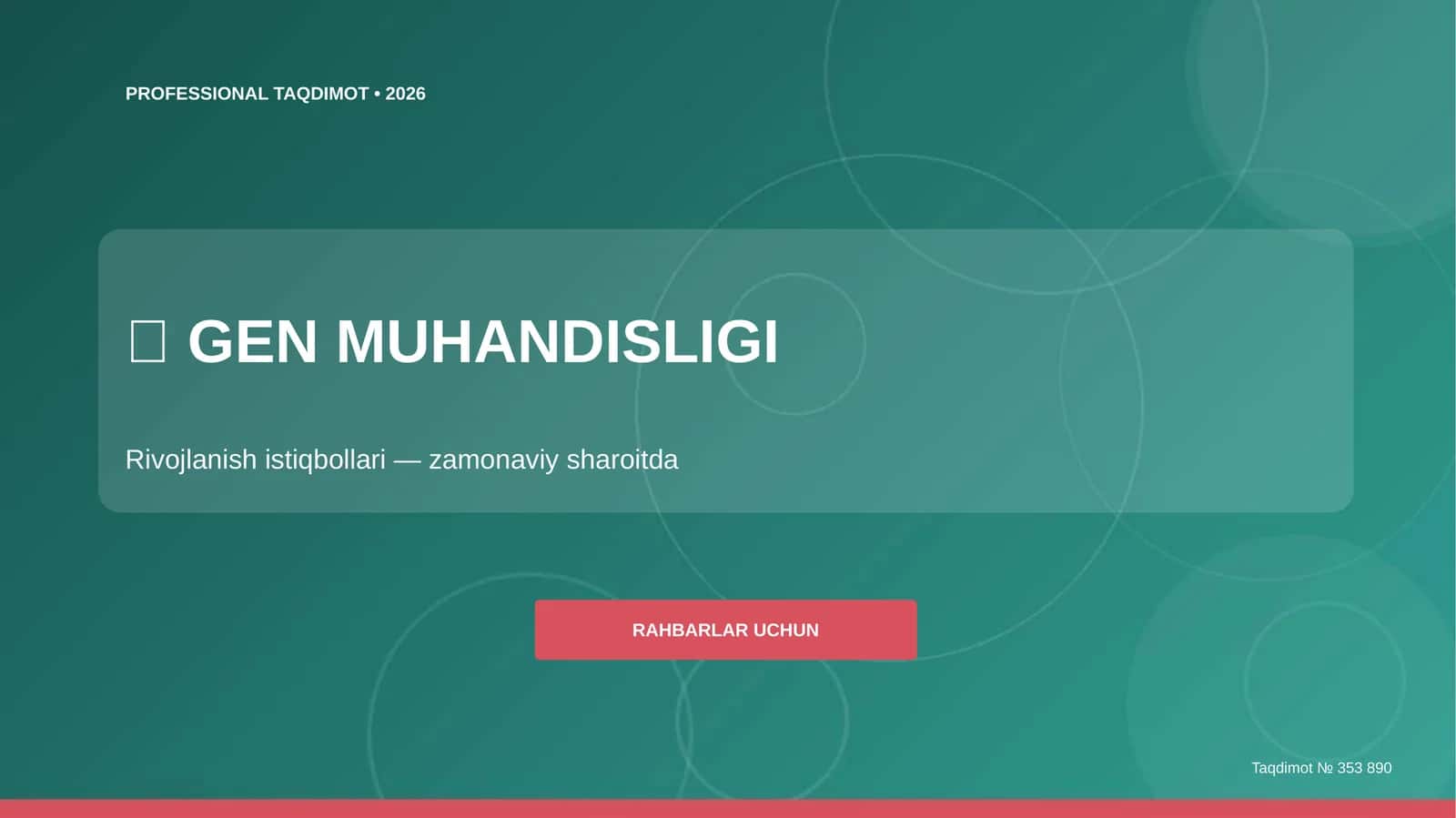 GEN MUHANDISLIGI 1