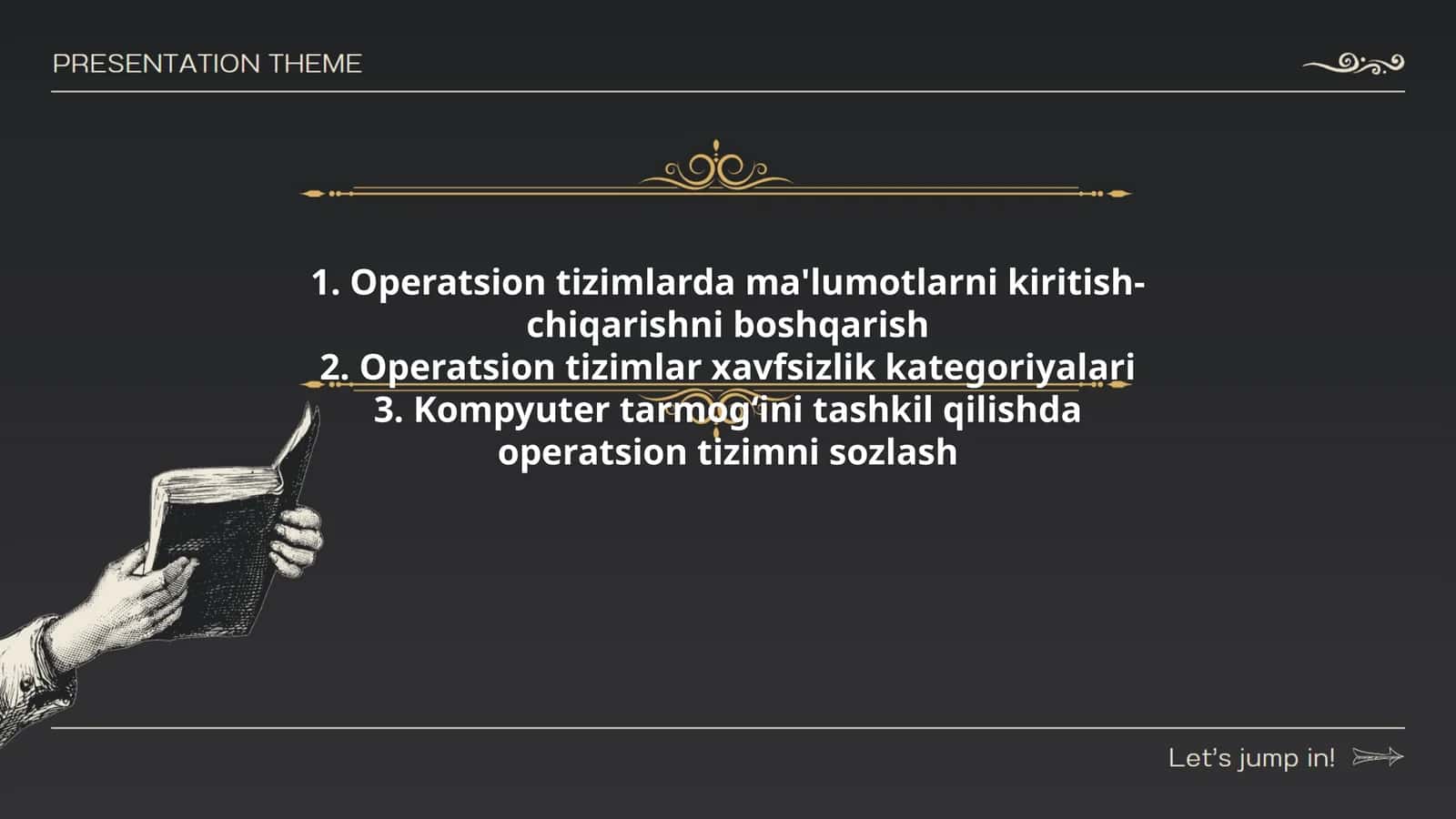 Operatsion tizimlarda ma'lumotlarni kiritish-chiqarishni boshqarish 1