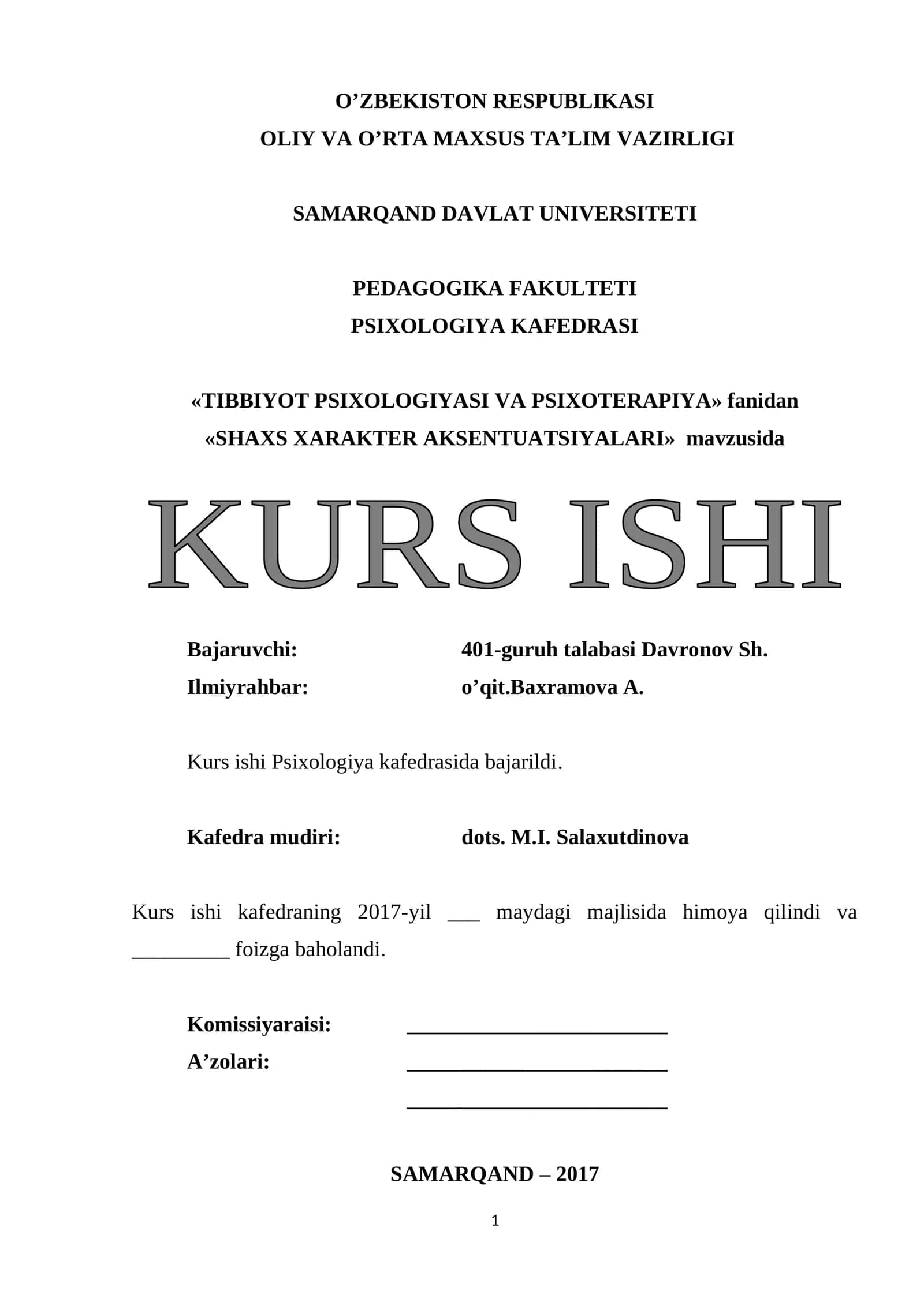 SHAXS XARAKTER AKSENTUATSIYALARI 1