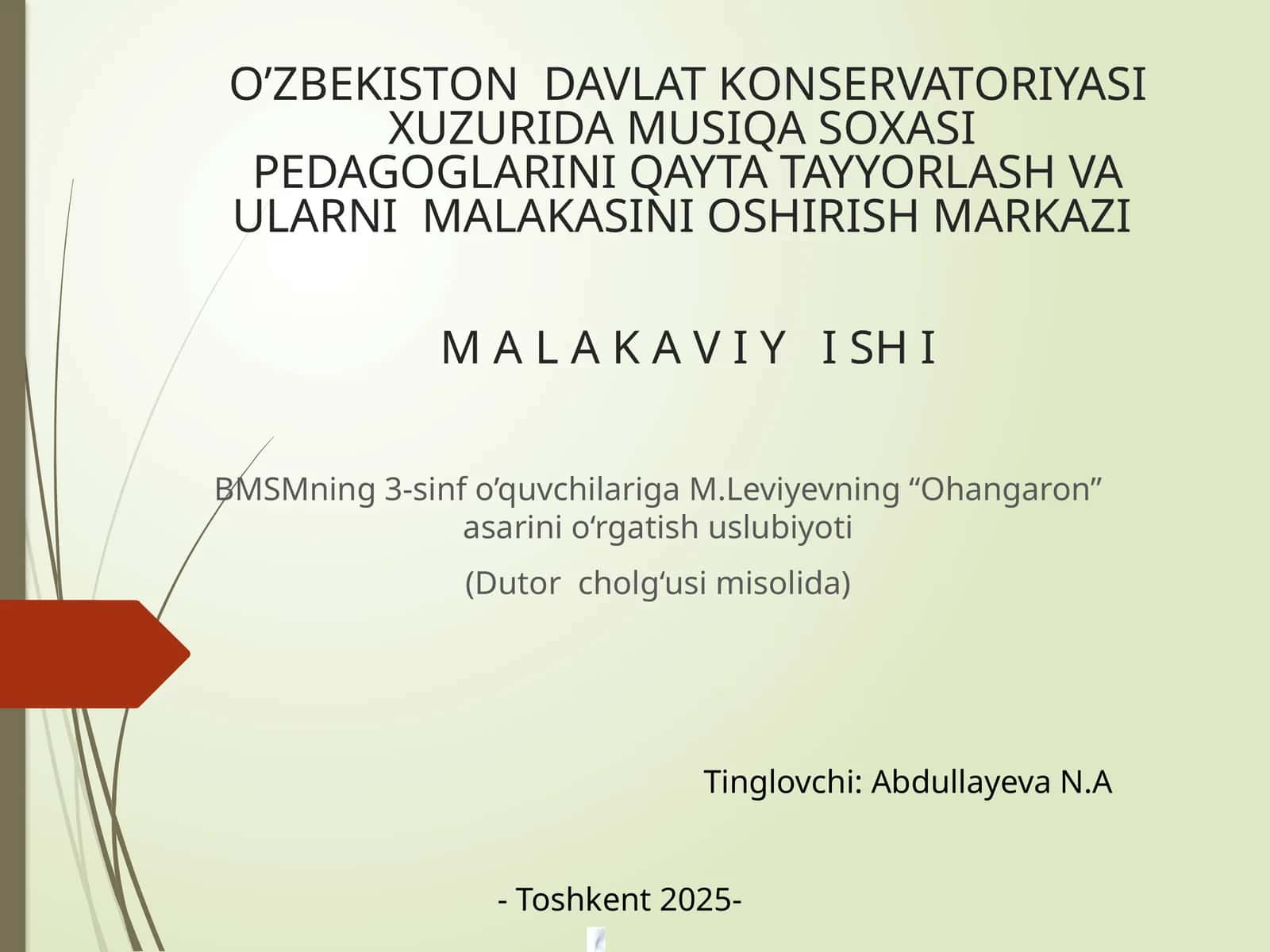 "Ohangaron" asarini o‘rgatish uslubiyoti 1