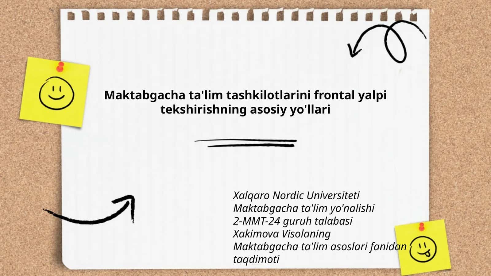 Maktabgacha ta'lim tashkilotlarini frontal yalpi tekshirishning asosiy yo'llari 1