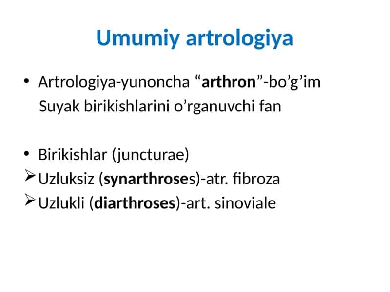 Umumiyartrologiya 1