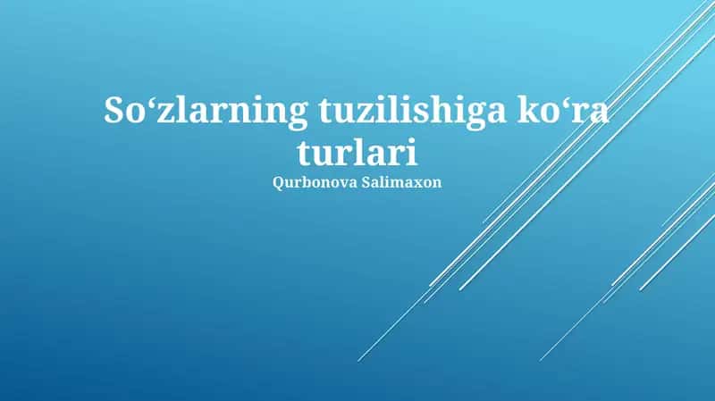 O'zlashma so'zlar 1