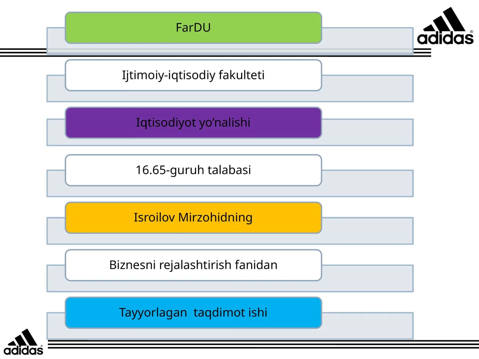 ADIDAS HAQIDA UMUMIY MA’LUMOT 1