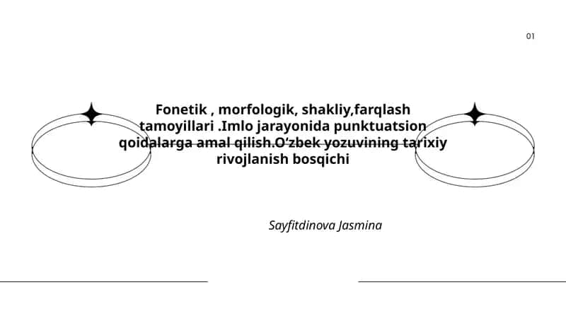 Oʻzbek yozuvining tarixiy rivojlanish bosqichi 1