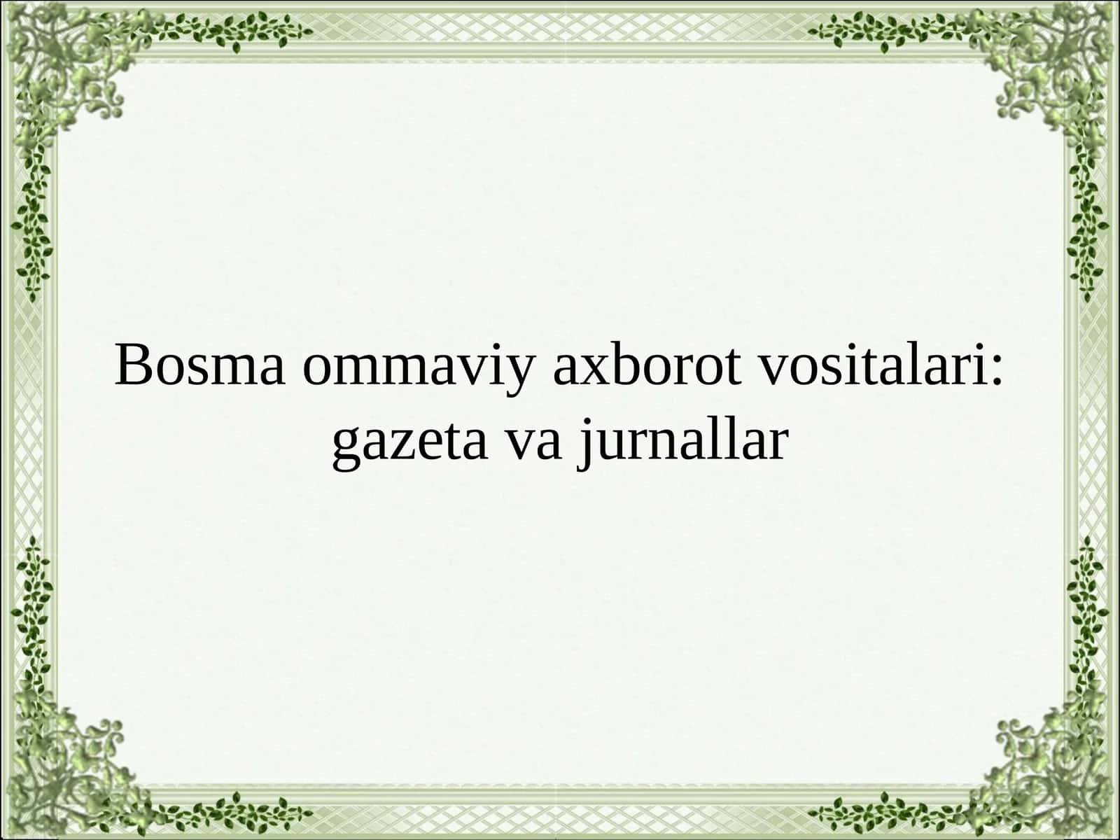 Yangi axboriy texnologiyalar va ayniqsa, Internet 1