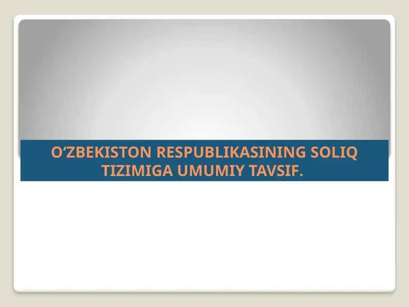 Soliq tizimi 1