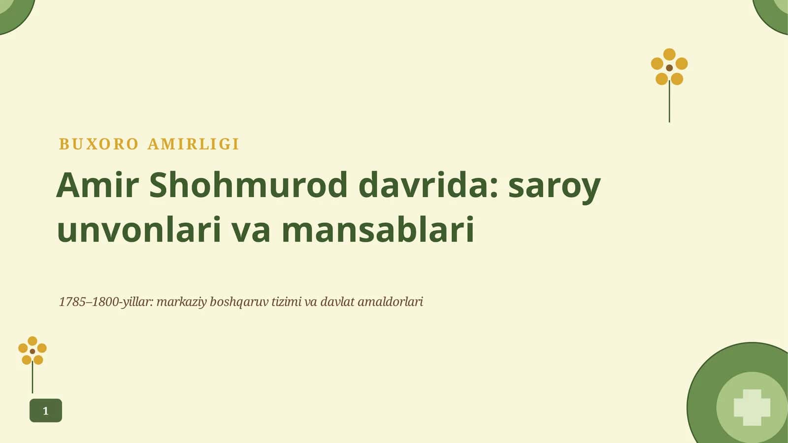 Taqdimot rejasi 1