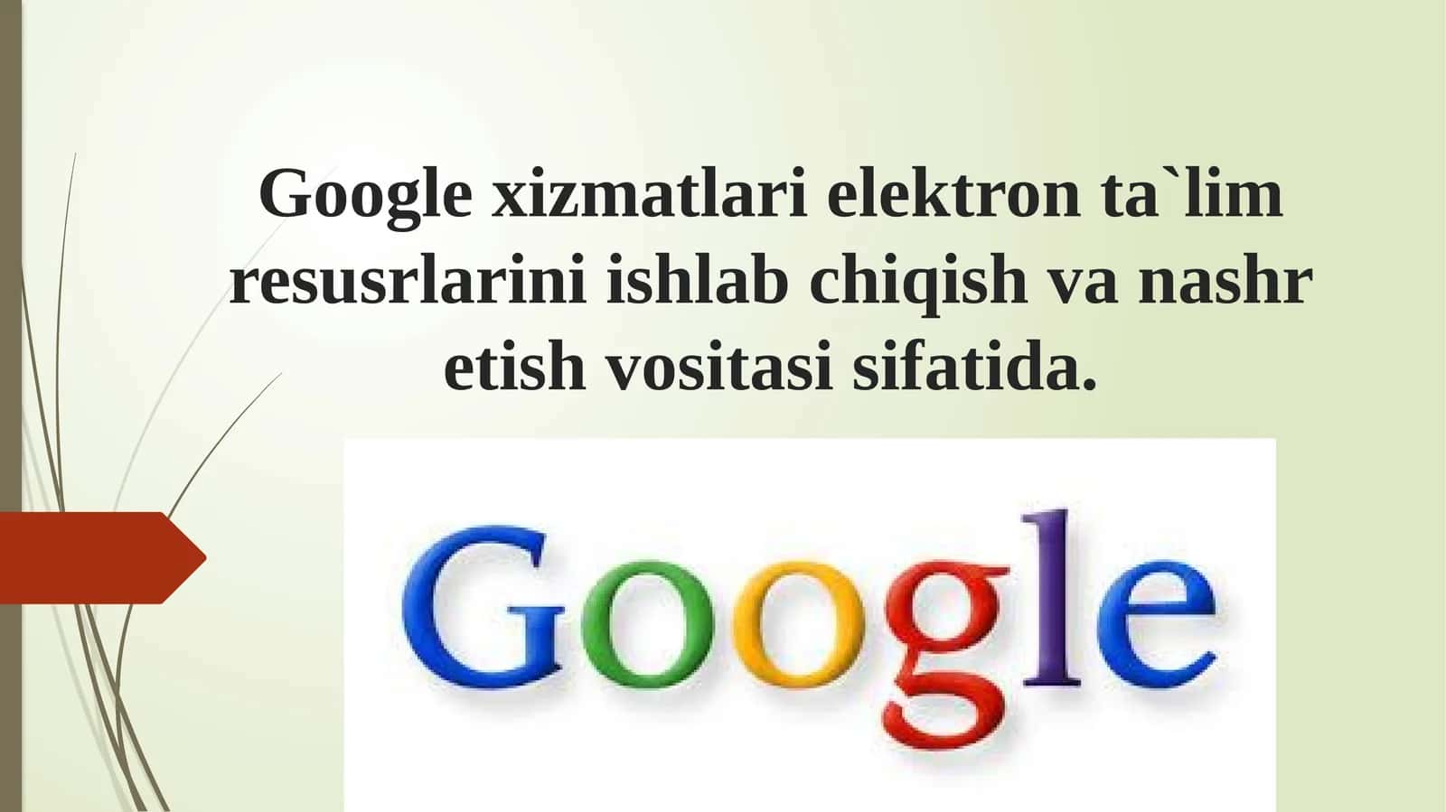 Google xizmatlari elektron ta'lim resurslari 1