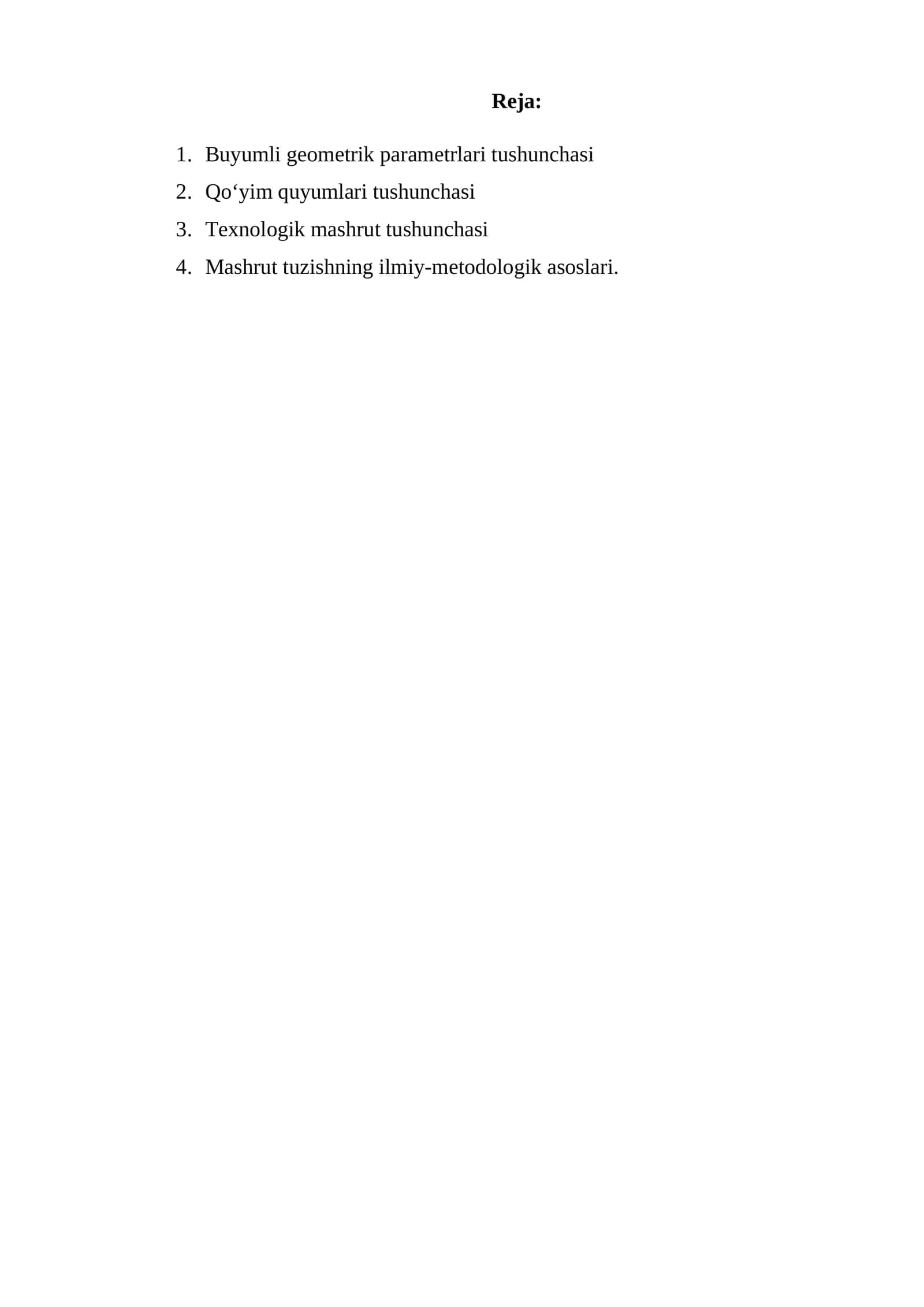 Buyumli geometrik parametrlari tushunchasi 1