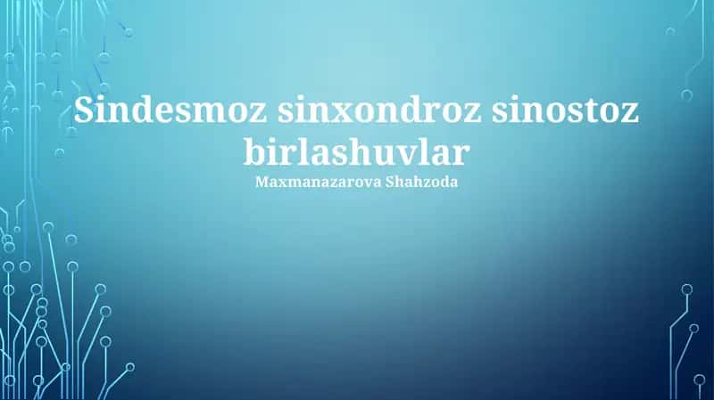 Sindesmoz sinxondroz sinostoz birlashuvlar 1