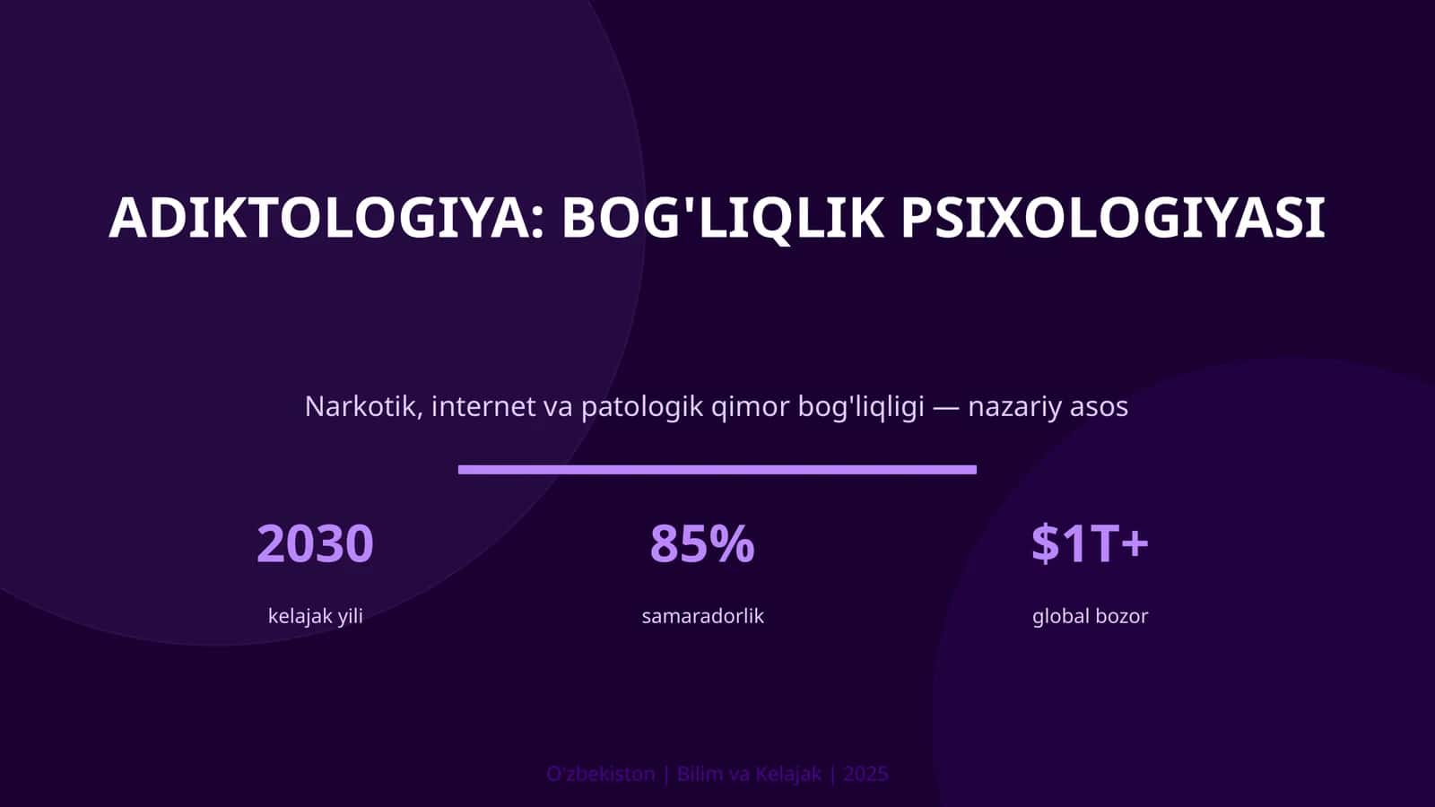 Adiktologiya: bog'liqlik psixologiyasi 1