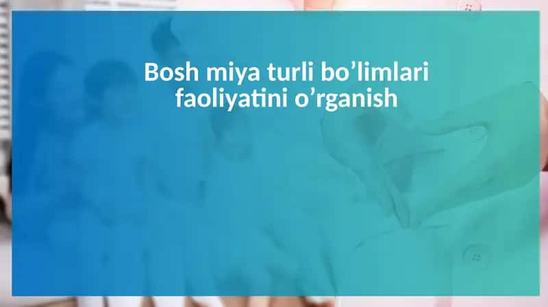 bosh miya bo'limlarini o'rganish 1