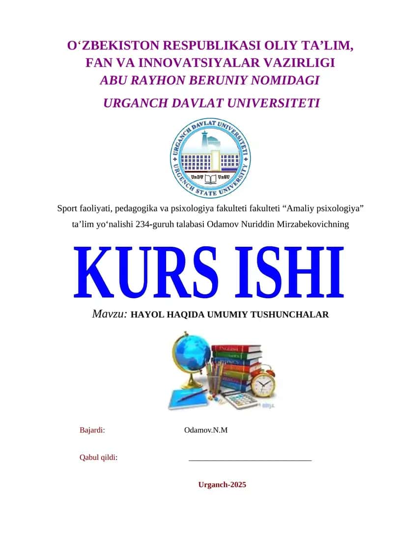 HAYOL HAQIDA UMUMIY TUSHUNCHALAR 1