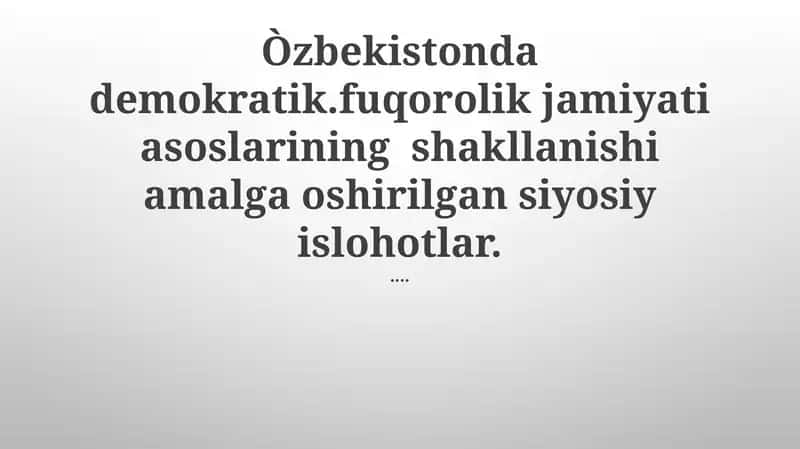 Shavkat Mirziyoyevning yuksalishi va yangi yo'nalish 1