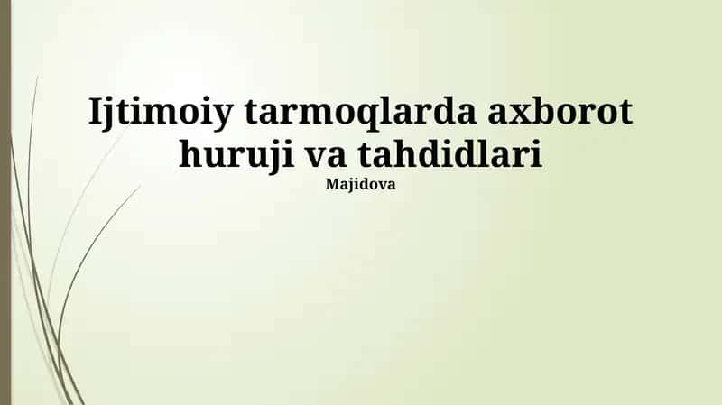 Ijtimoiy tarmoqlarda axborot huruji va tahdidlari 1