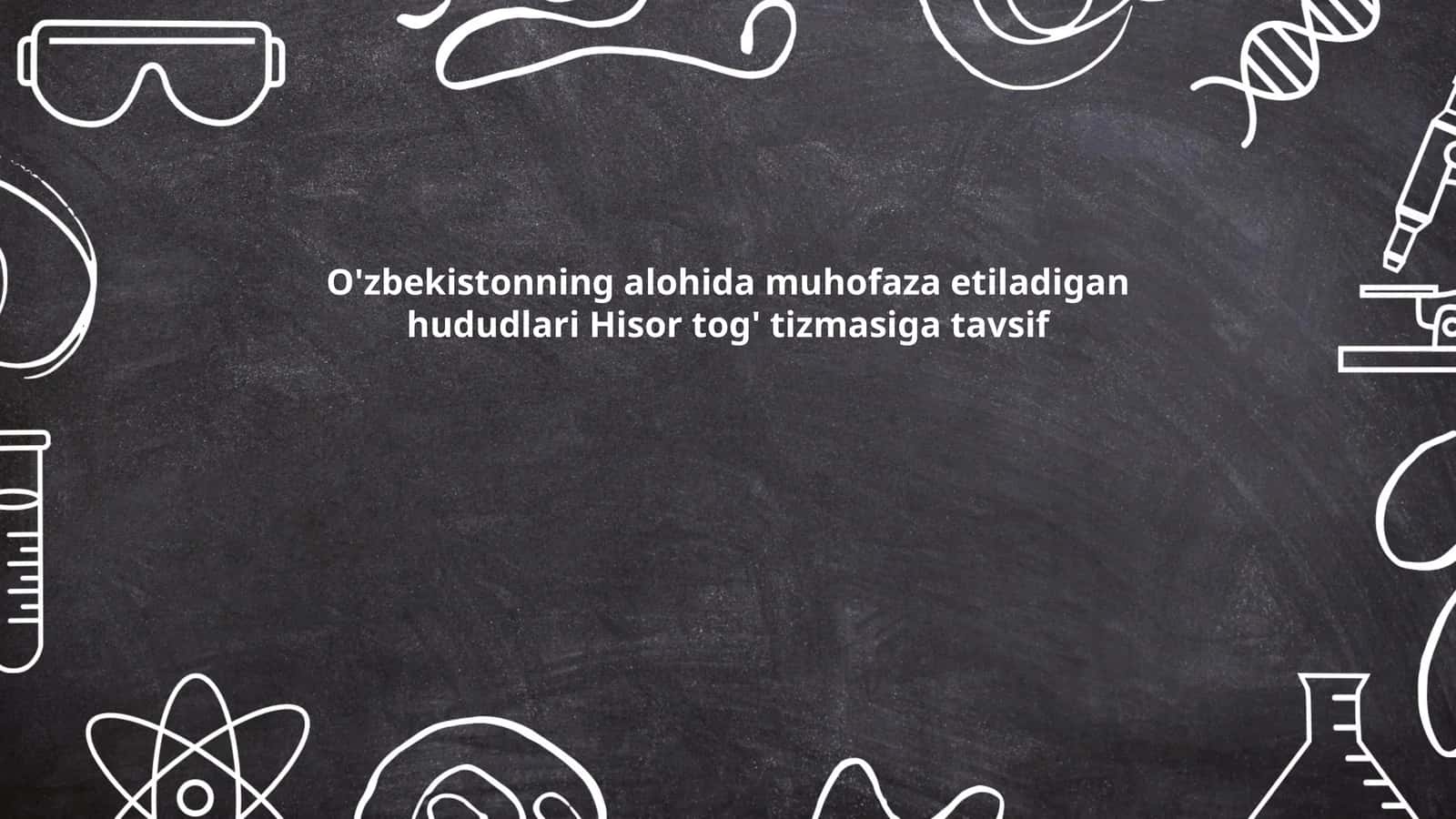 Hisor tog' tizmasi 1