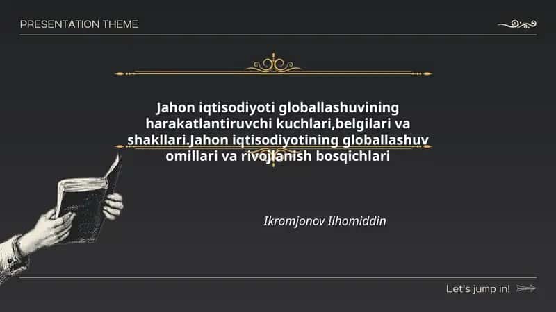 Jahon iqtisodiyoti globallashuvi 1