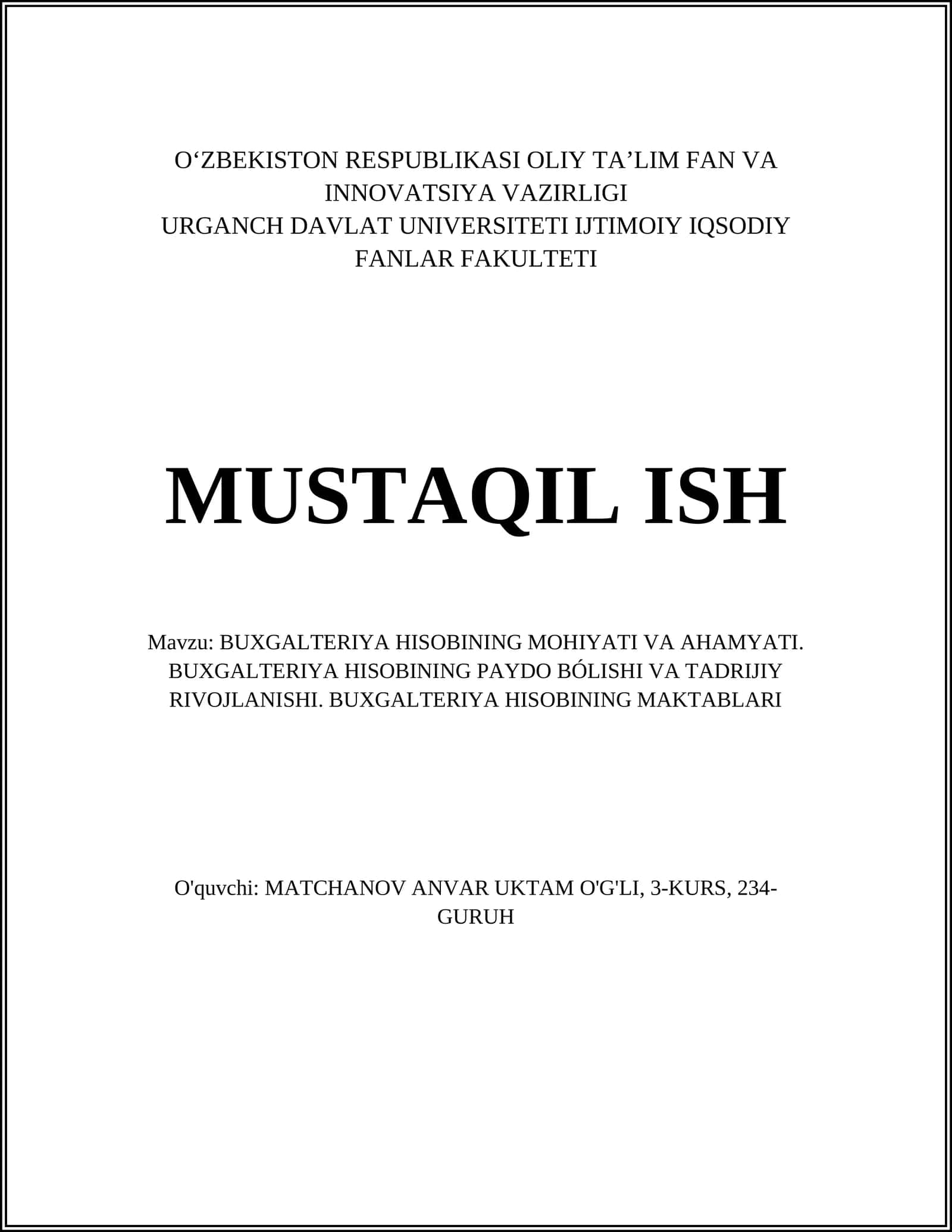 Buxgalteriya Hisobi 1