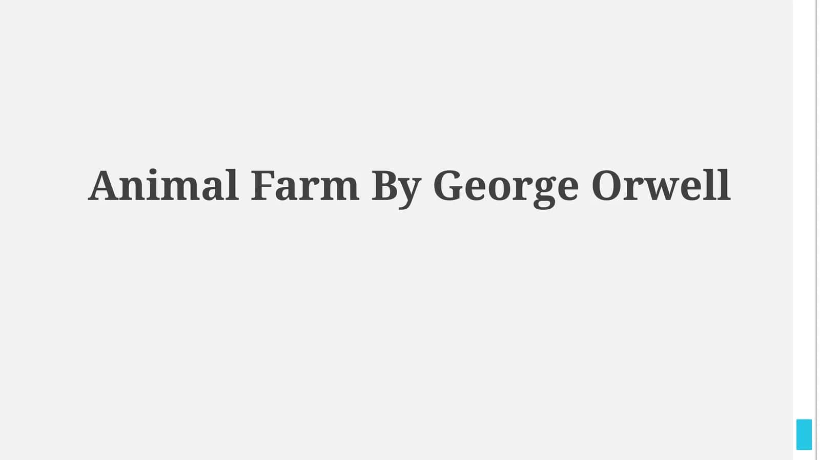 Animal Farm By GeorgeOrwell 1
