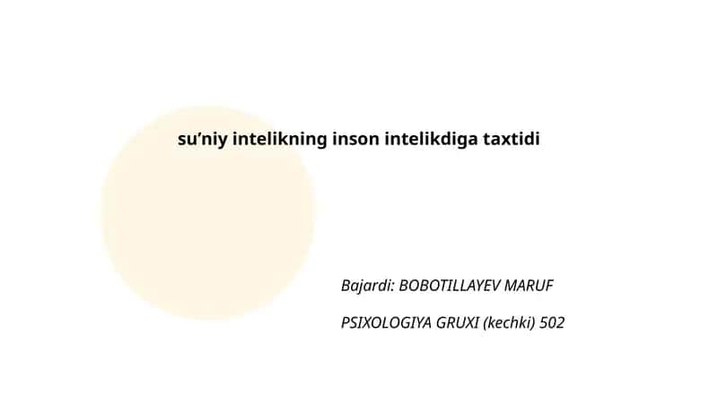 Su'niy intelikning inson intelikdiga taxtidi 1