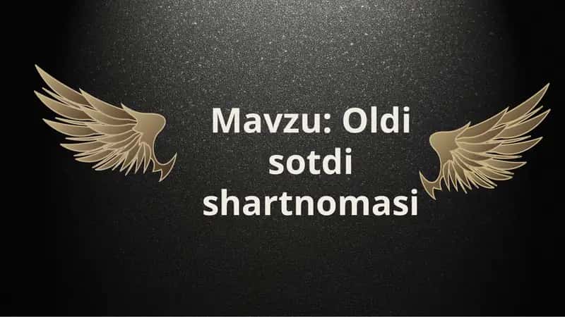Oldi sotdi shartnomasi 1