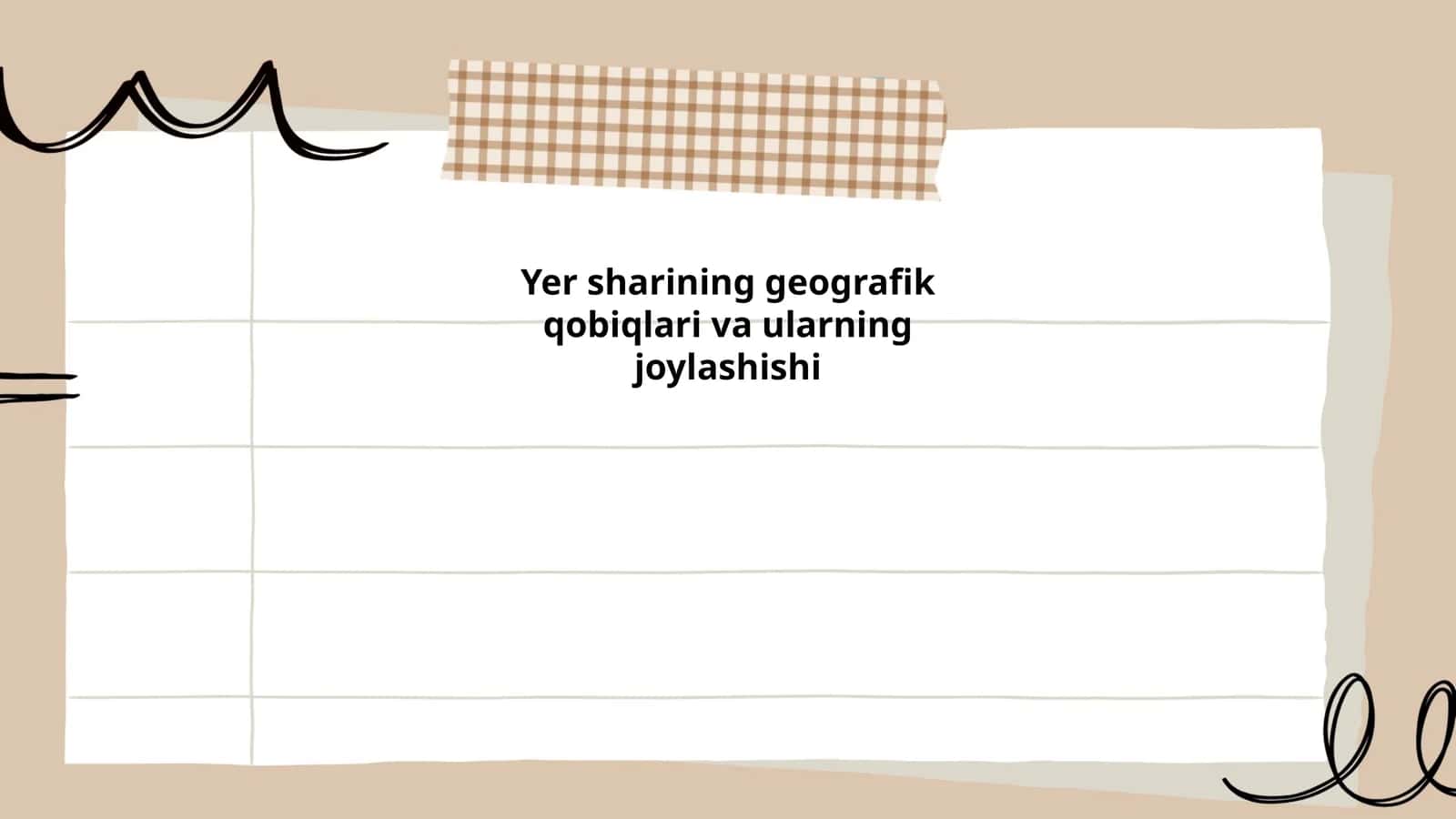 Yer sharining geografik qobiqlari va ularning joylashishi 1