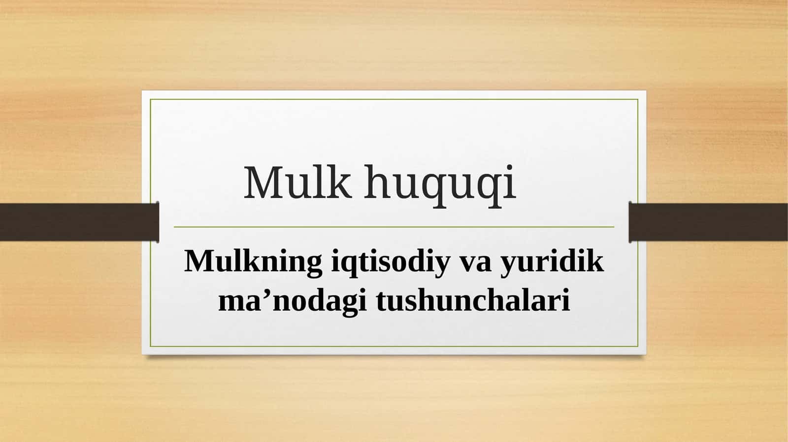 Mulkhuquqi 1