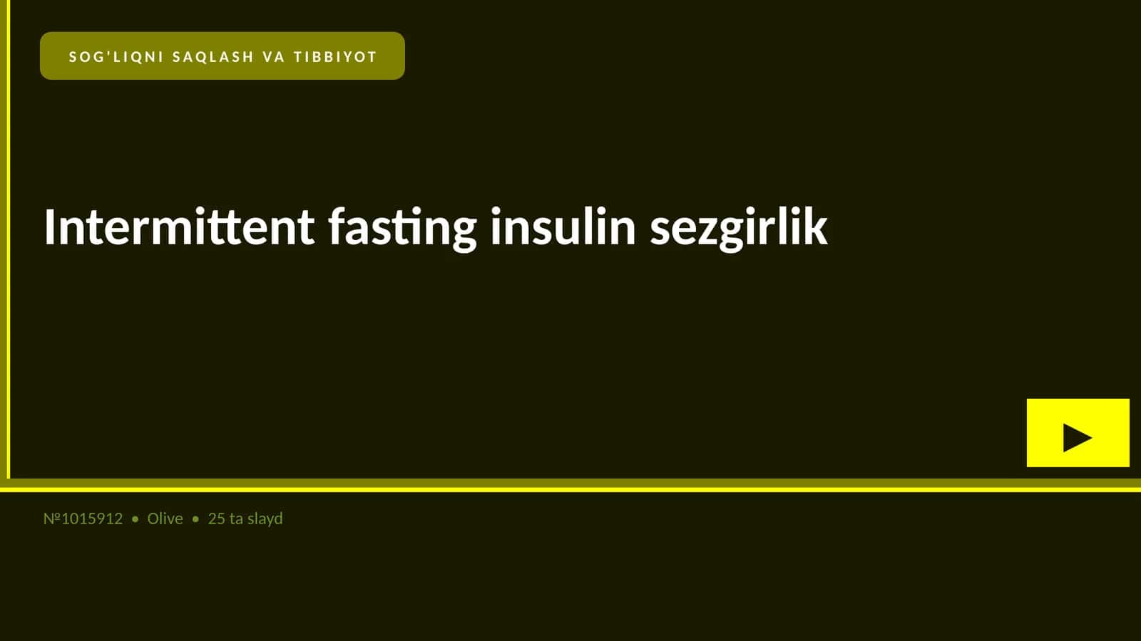 Intermittent fasting insulin sezgirlik 1