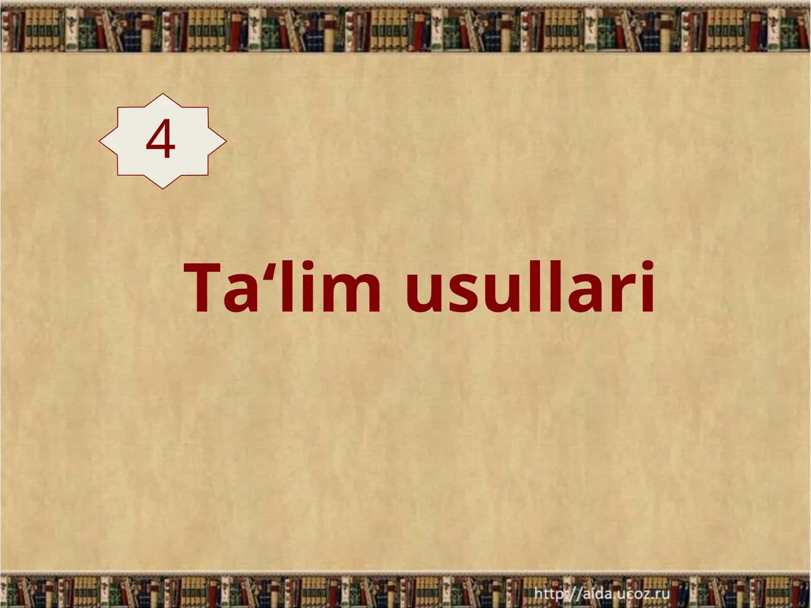 Ta‘lim usullari 1