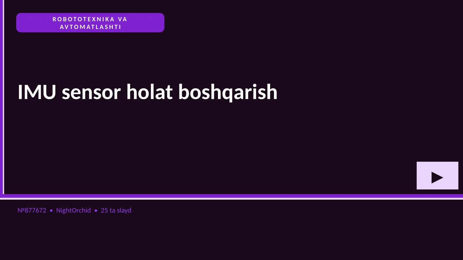 ROBOTOTEXNIKA VA AVTOMATLASHTI 1
