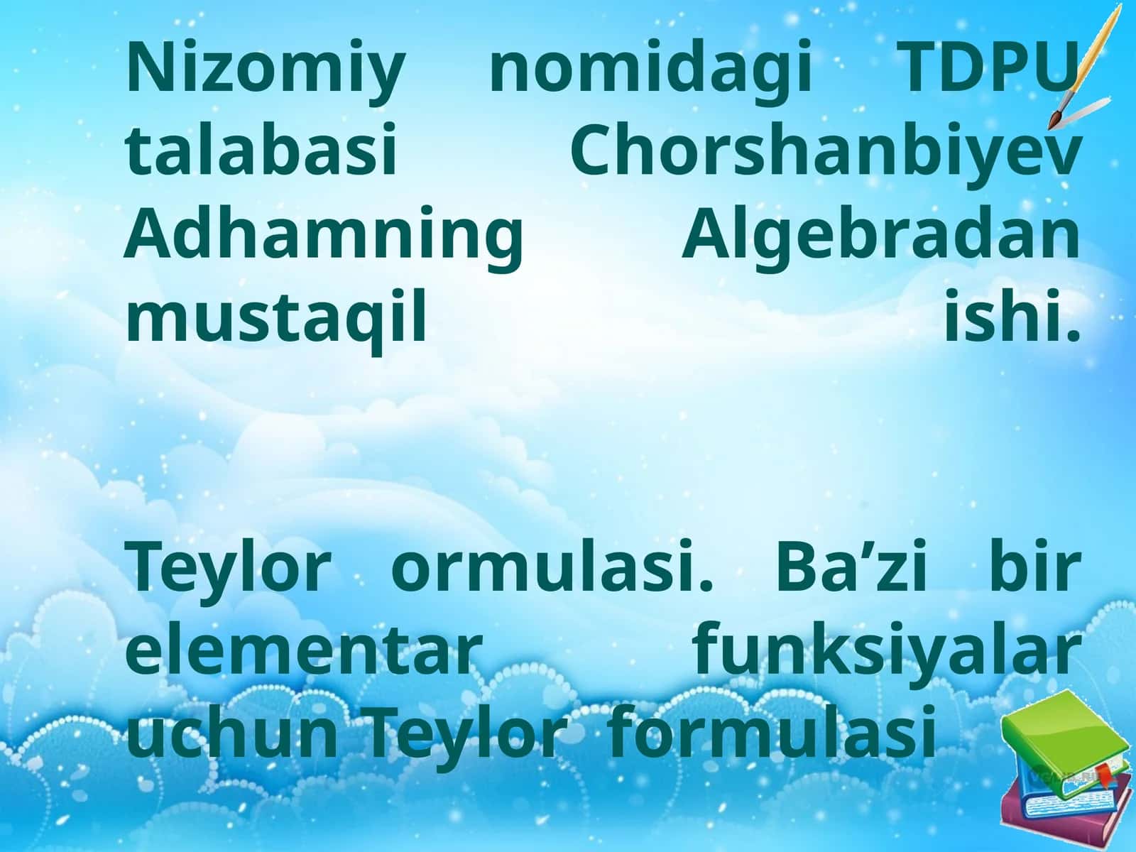 Teylor formulasi 1