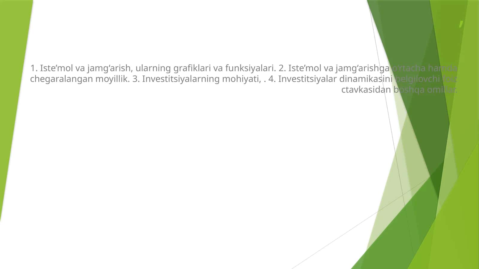 Investitsiyalar Dinamikasi 1