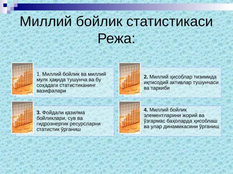 Миллий бойлик статистикаси 1