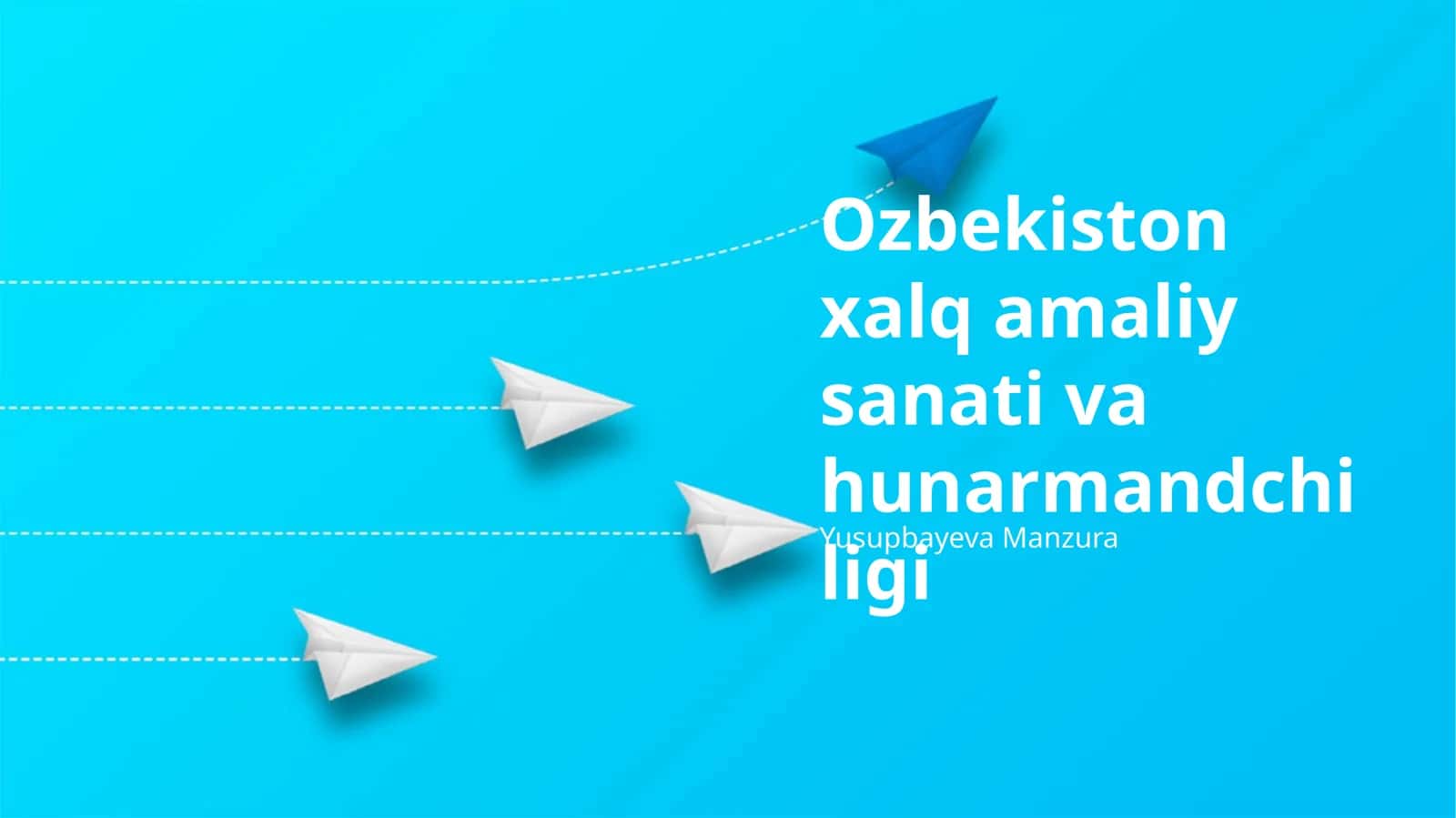 Ozbekiston xalq amaliy sanati va hunarmandchiligi 1