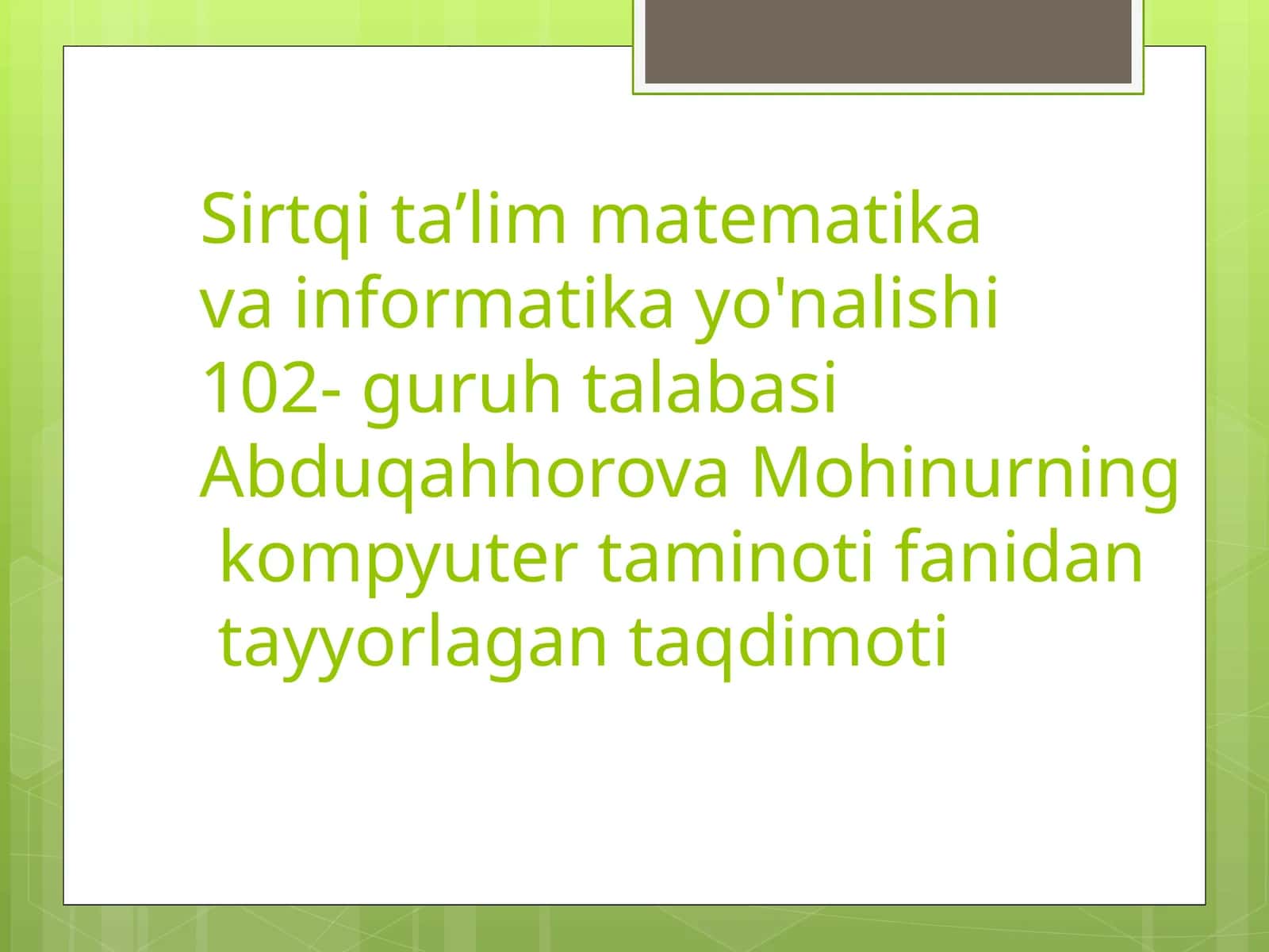 Kompyuterga qo'shimcha yangi texnik qurilmalarni ulash 1