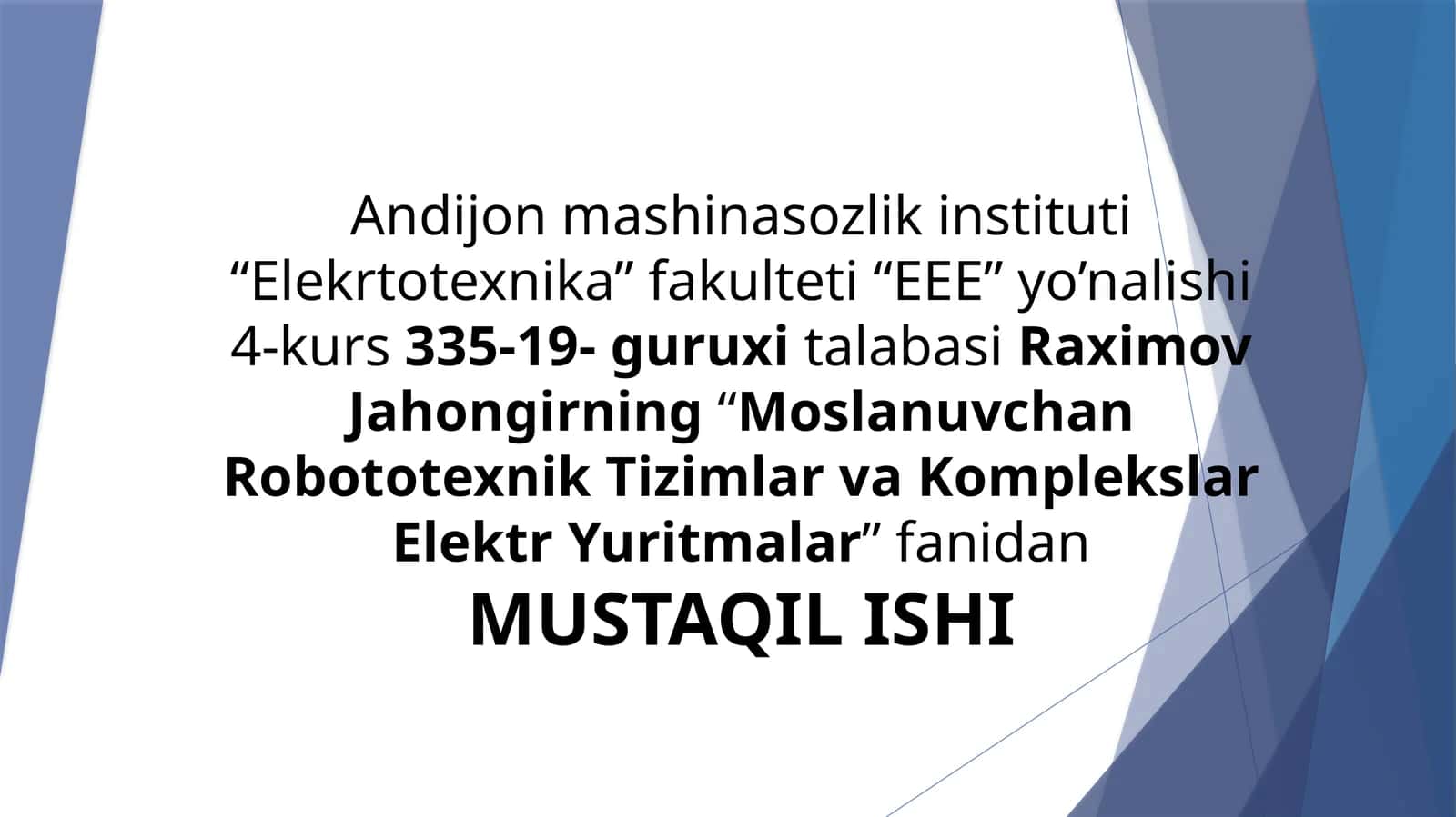 Ko'p foydali adabiyot va mustaqil ishlar 1