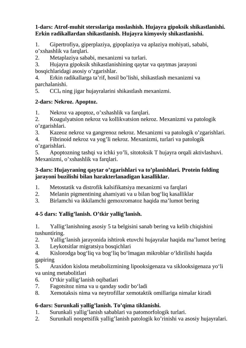 Hujayra gipoksik shikastlanishi 1
