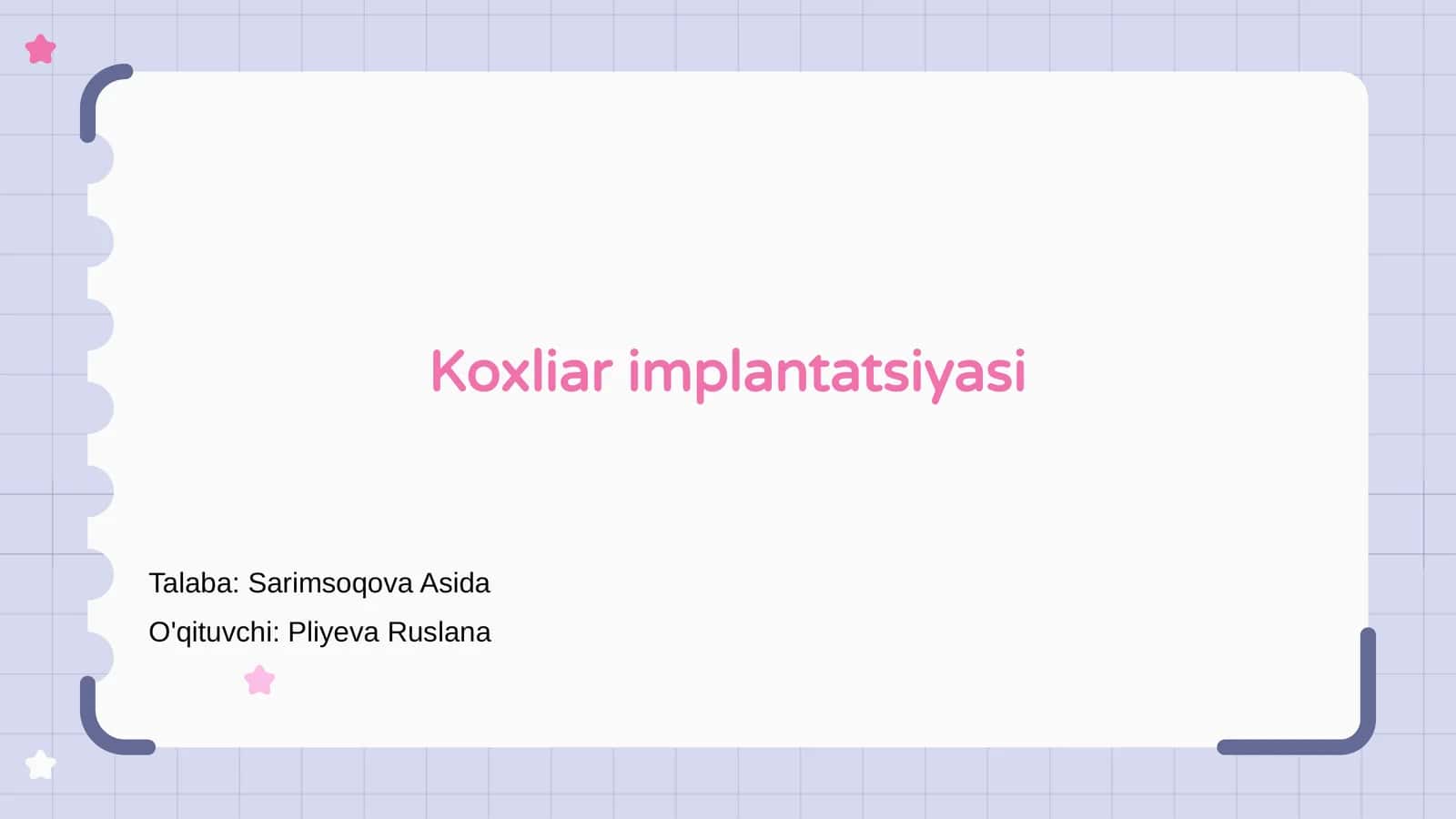 Koxliar implantatsiyasi 1