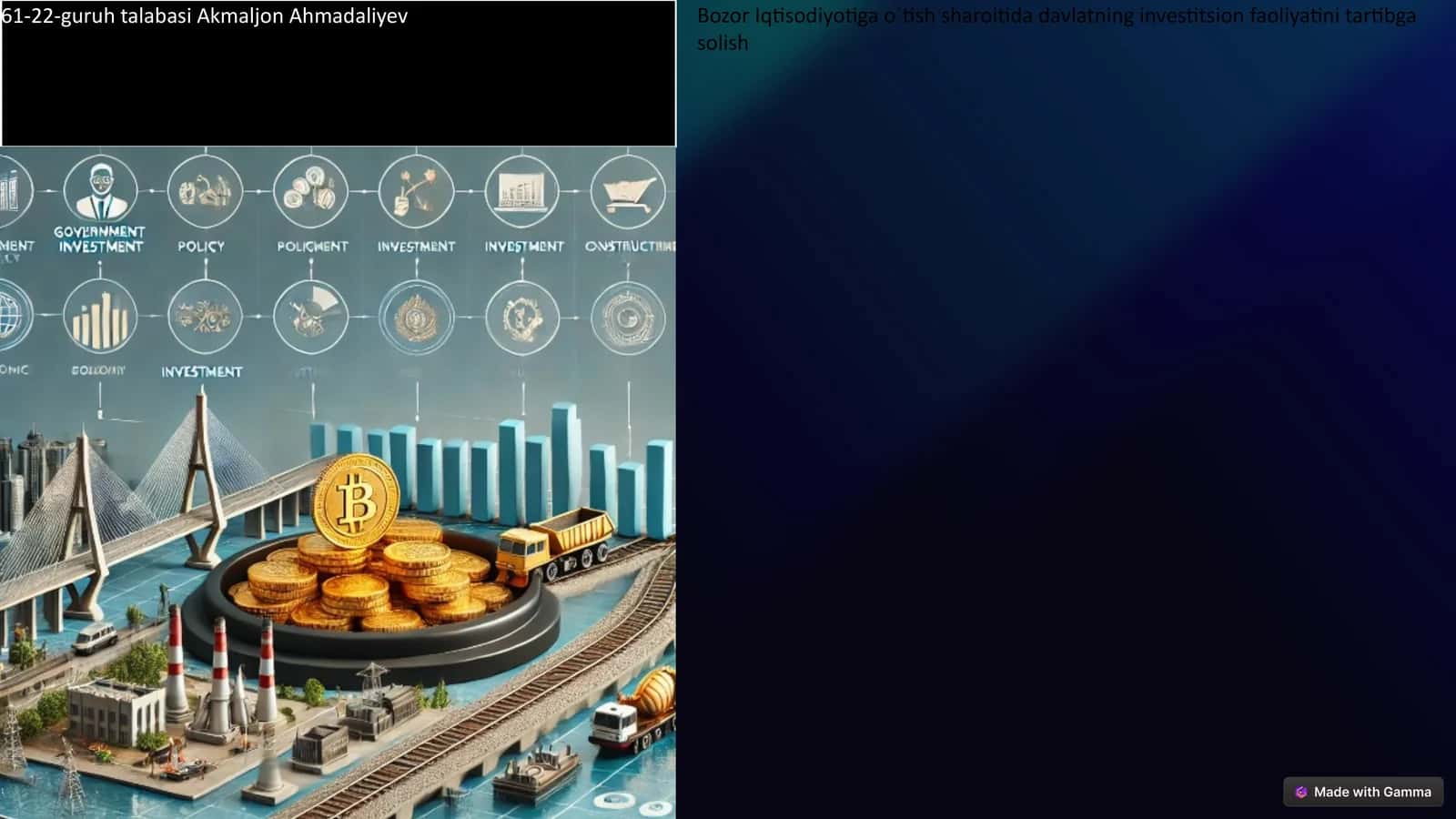 Investitsion faoliyatni tartibga solish 1