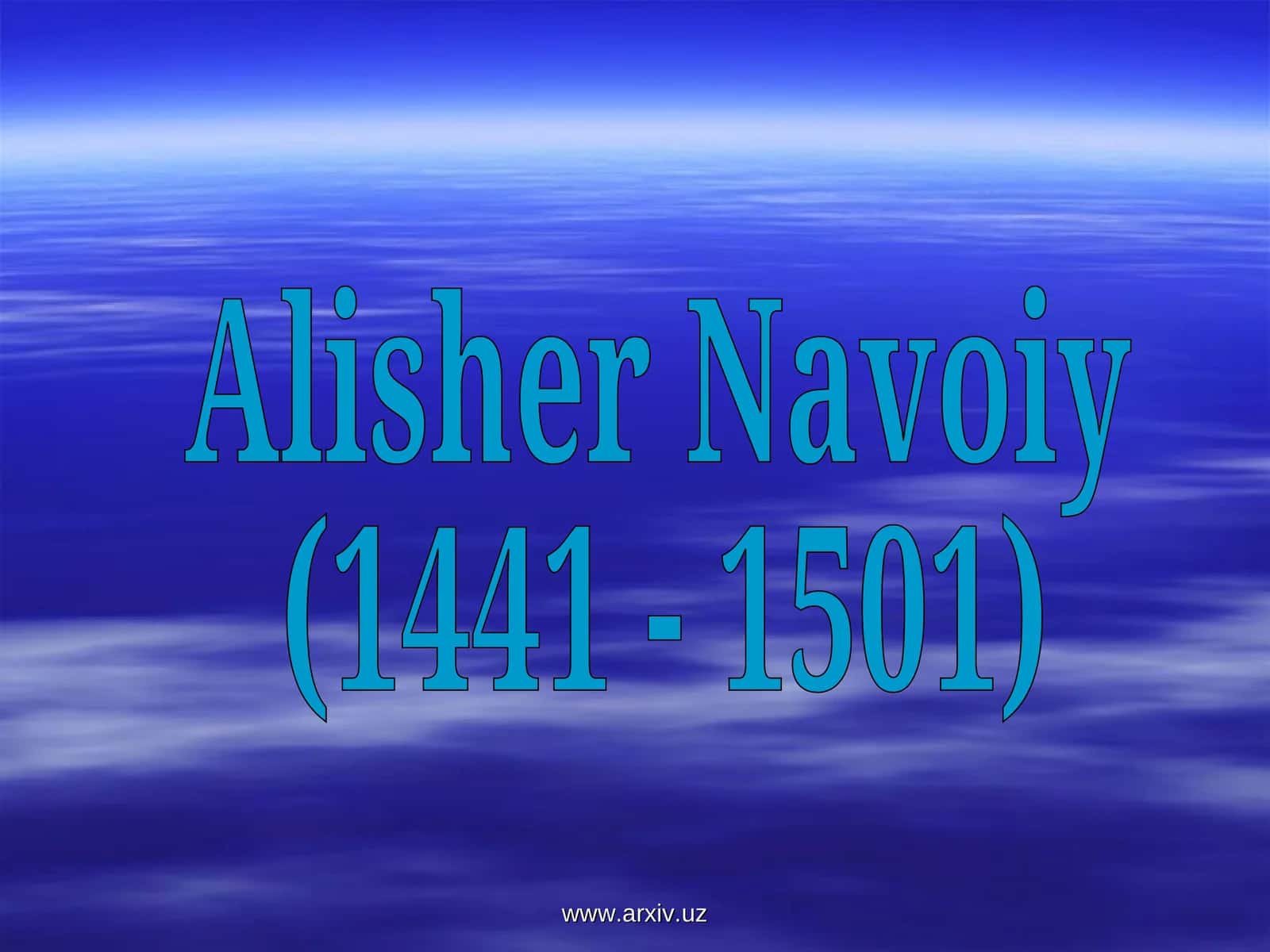 Alisher Navoiy 1