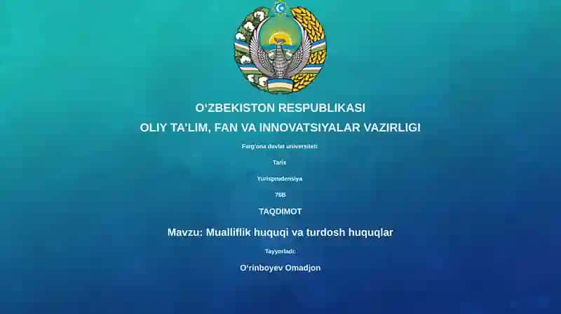 Mualliflik huquqi va turdosh huquqlar