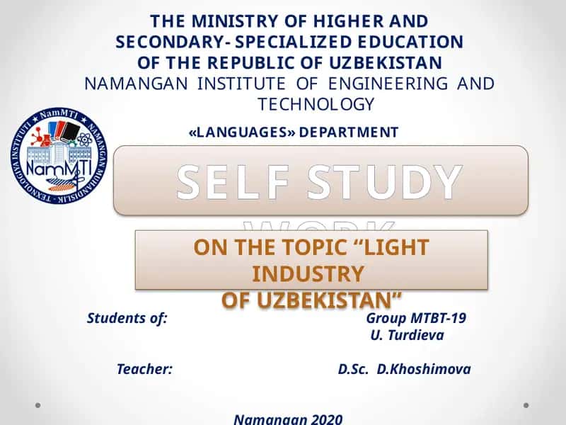 Light industry of Uzbekistan 1
