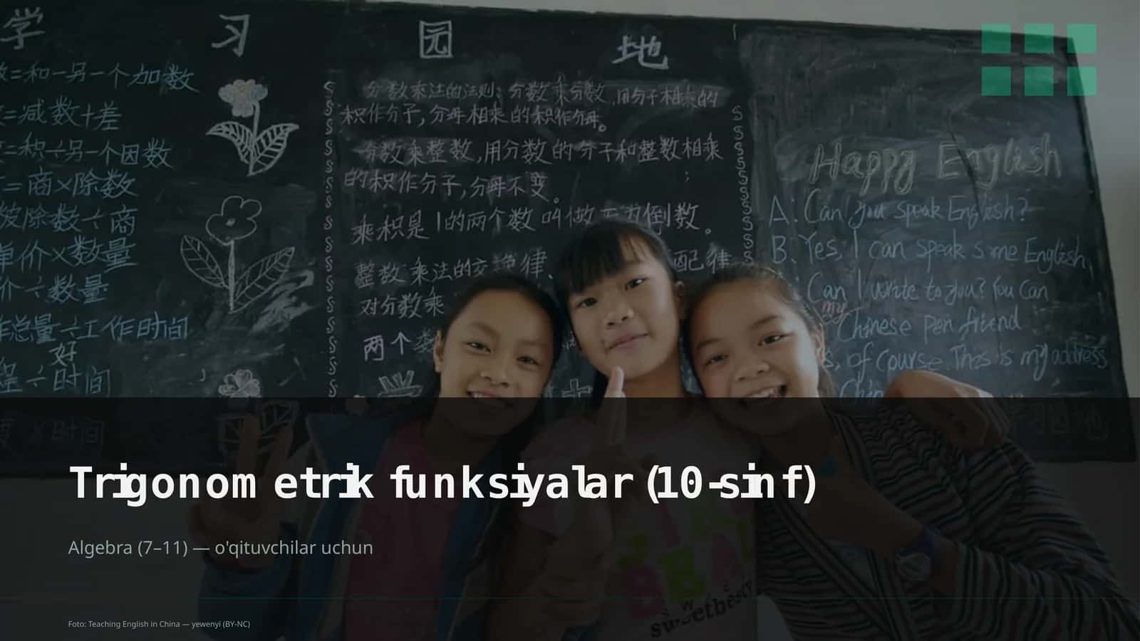 Trigonometrik funksiyalar (10-sinf) 1