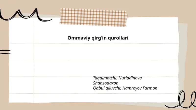Ommaviy qirg‘in qurollari 1