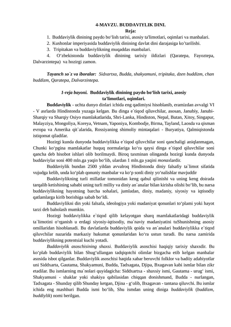 BUDDAVIYLIK DINI 1