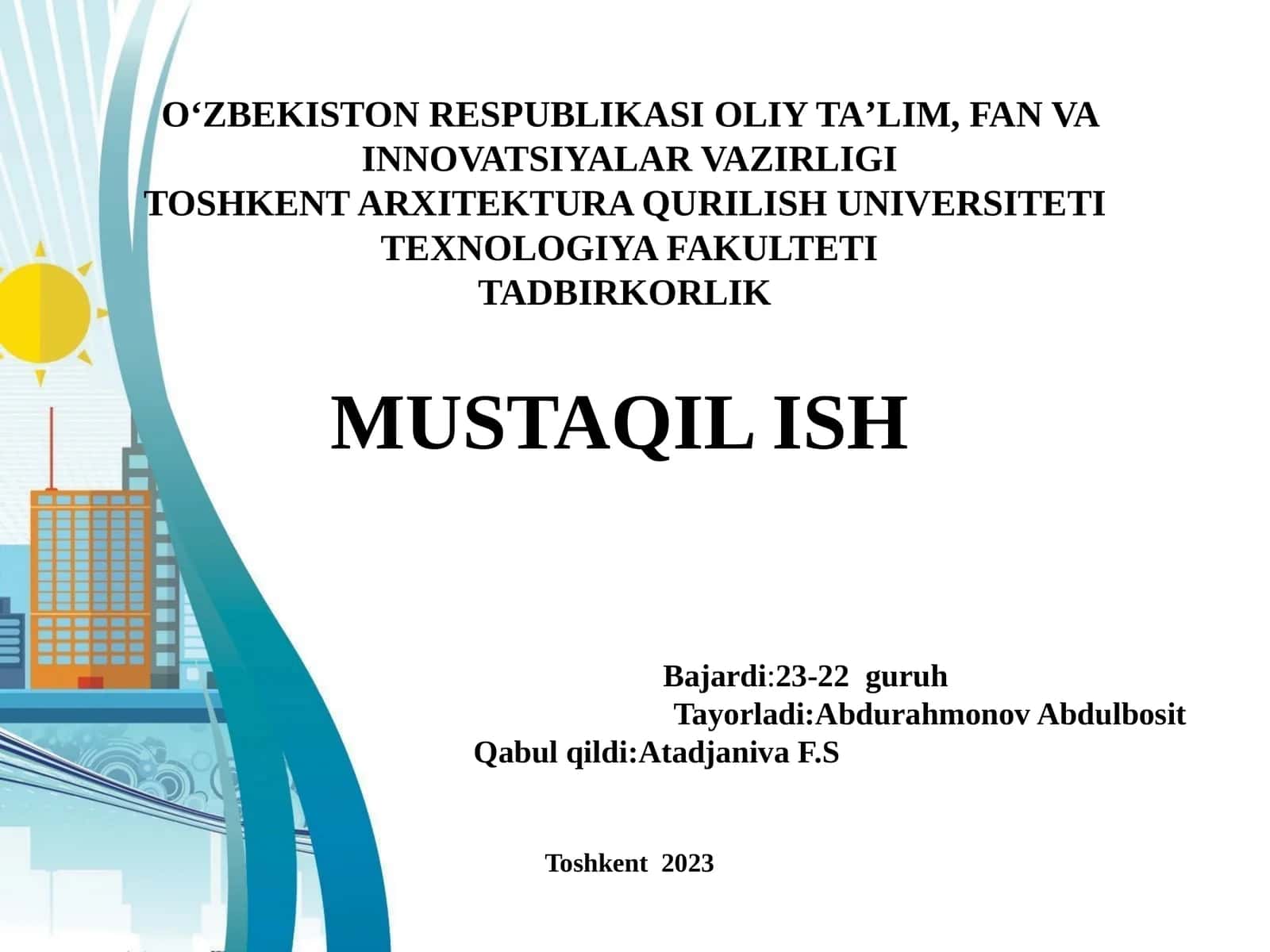 Тадбиркорлик маданияти 1